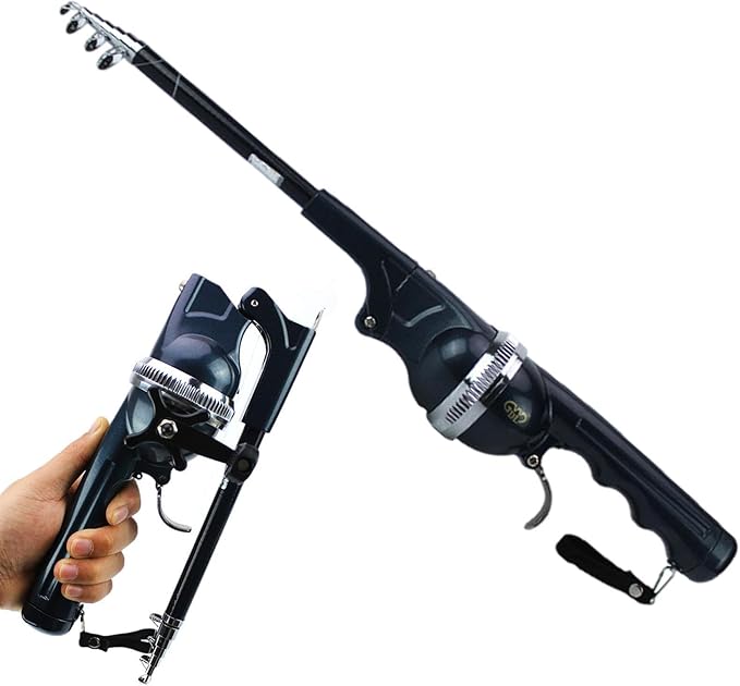 Portable Pocket Fishing Rod & Pole - Collapsible Telescopic Design, Ultra-Compact Foldable Fishing Gear for Travel/Hiking/Backpacking