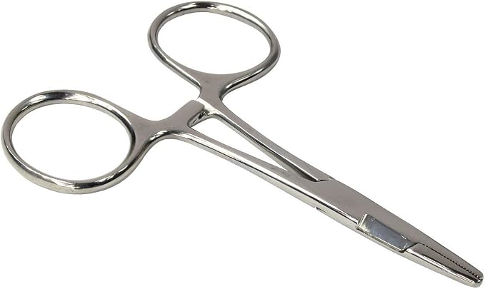 HTS 226H4 4" Stainless Steel Locking Fisherman's Hemostat with Scissors