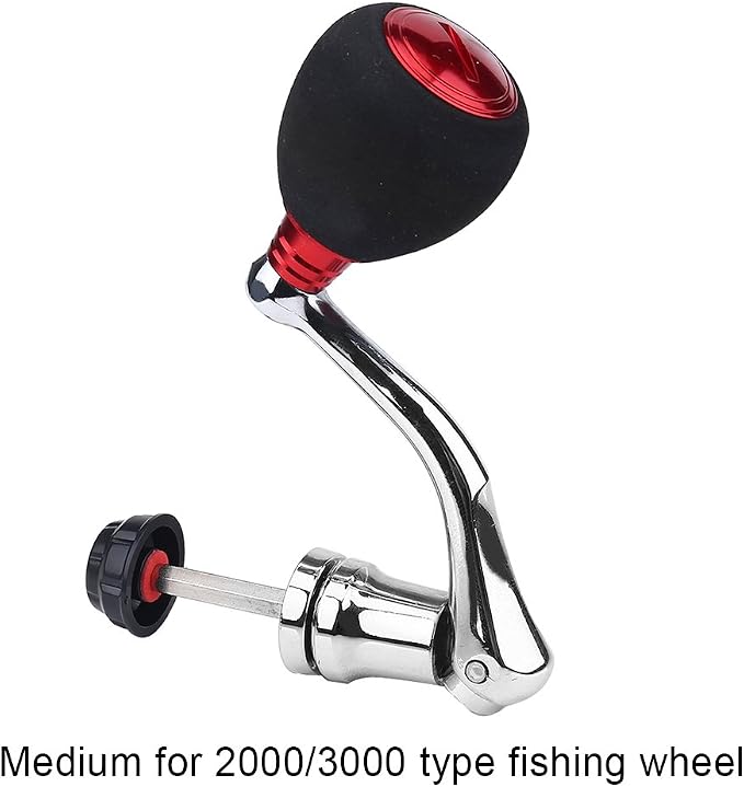 Tbest Fishing Spinning Reel Handle Metal Rocker Arm Reel Replacement Power Handle Grip