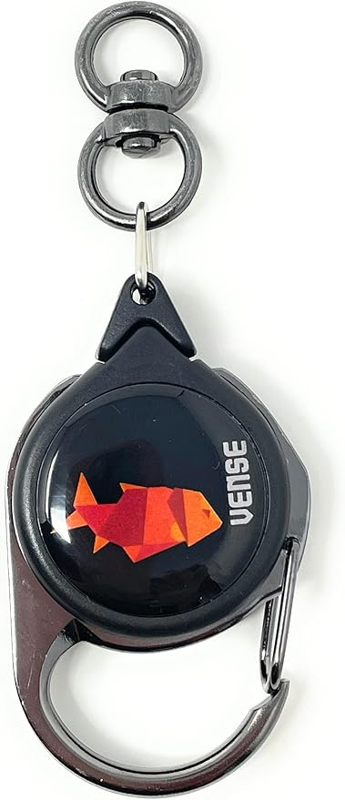 VENSE Retractable Fishing Line Cutter with Ceramic Blades, that Cut Braid, Mono and Fluoro Lines Clean and Smooth, Corrosion - Resistant Scissors, Includes Zinger Retractor Extra.