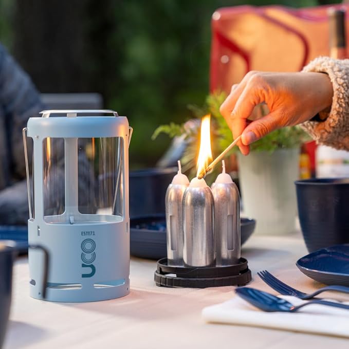 UCO Candlelier Candle Lantern, Candle Lanterns for Real Candles, Perfect Outdoor Gear for Camping or for Power Outages, Includes 3 Long Burning Candles