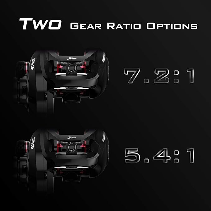 KastKing Royale Legend II Baitcasting Reels, New Compact Design Baitcaster Fishing Reel, 17.64LB Carbon Fiber Drag, Cross-Fire 8 Magnet Braking System, Available in 5.4:1 and 7.2:1