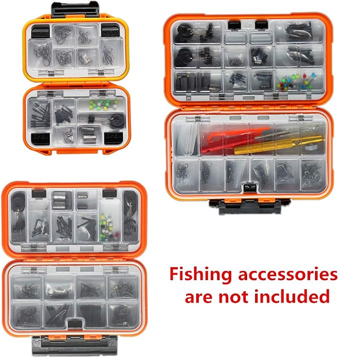 Waterproof Fishing Lure Box Spoon Hooks Baits Storage Tackle Box Containers for Casting Fishing Fly Fishing,Large/Medium/Small Lure Case