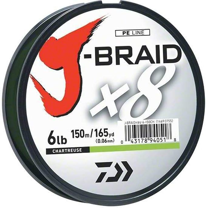 Daiwa J-Braid 300M 8-Strand Woven Round Braid Line