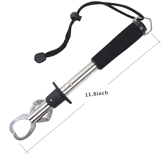 Fish Lip Gripper Fish Scales Professional Fish Holder Stainless Steel Fish Lip Grabber 40 Pound Fish Lip Grip Tool with Weight Scale