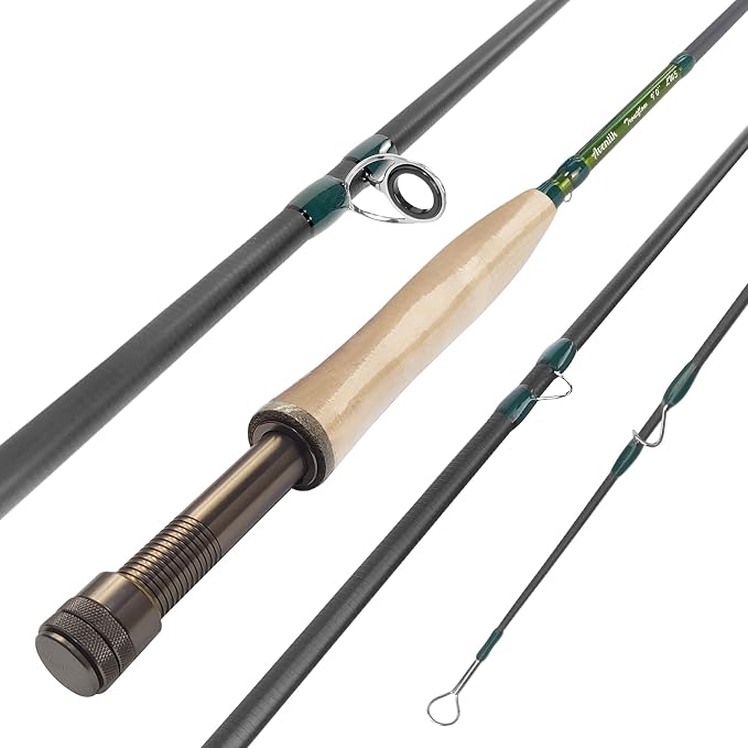 Aventik Troutflow Fly Fishing Rod and Reel Combo, 9FT 5wt 8wt, Japan Toray 46T Carbon Fast Action 4-Piece Fly Rod Kit with SADC Pre-Spooled Reel & Case
