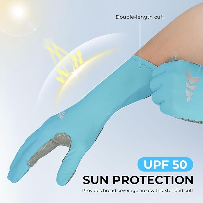 KastKing Sol Armis Pro UPF50+ Fishing Gloves-Quick-Dry, Full Finger & 3/4 Fingerless Sun Protection Gloves Men Women for Outdoor