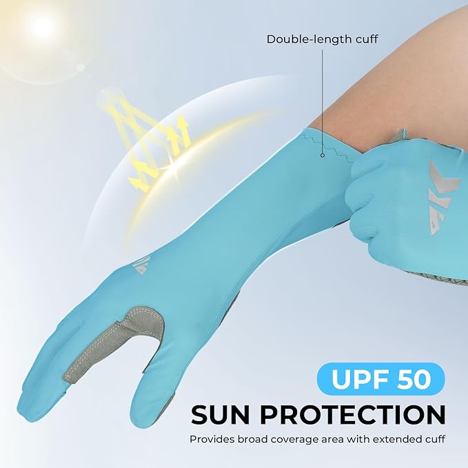 KastKing Sol Armis Pro UPF50+ Fishing Gloves-Quick-Dry, Full Finger & 3/4 Fingerless Sun Protection Gloves Men Women for Outdoor