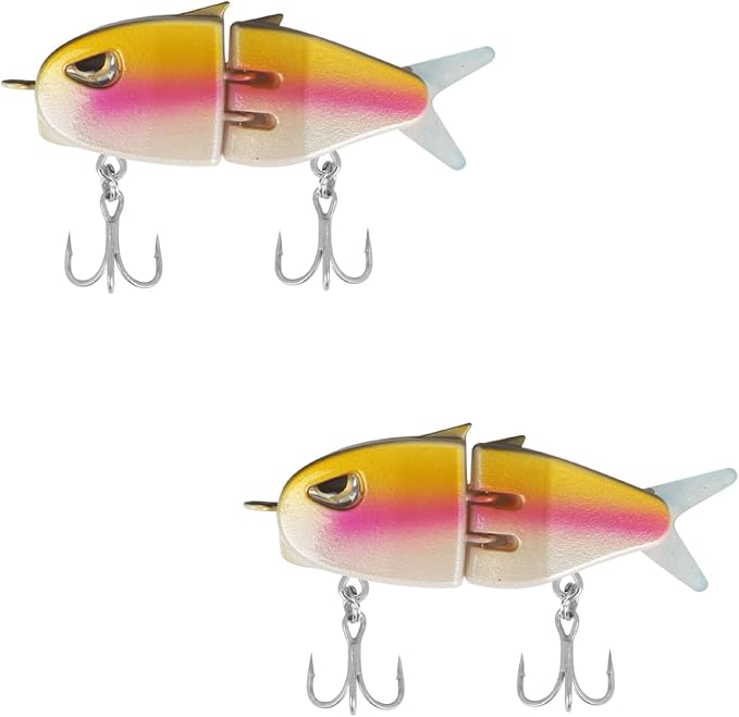 Popper Top Water Fishing Lure: Whopper Fishing Lures with Floating Rotating Tail Barb Treble Hooks Saltwater Freshwater for Bass
