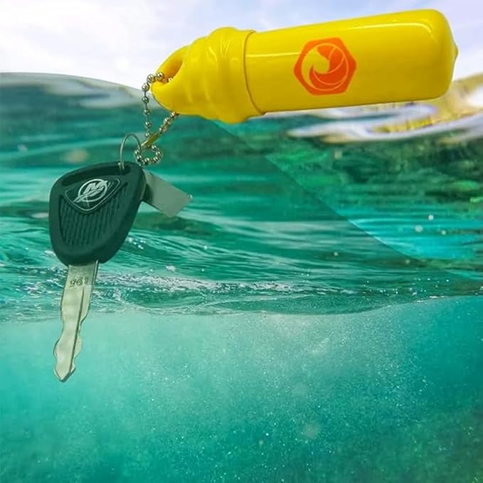 Seahive Floating Keychain (1 pack) with Waterproof Safety Container Boat Key Float - Pontoon, Fishing Accessories key holder
