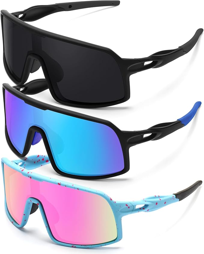 SEKKAF Polarized Sports Sunglasses for Men and Women Cycling Glasses UV Protection Goggles for Mountain Bike Running Fishing