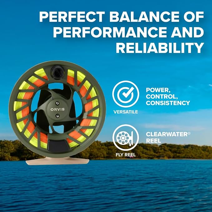 Orvis Clearwater Reel & Spools 3-Pack: Lightweight Fly Fishing Reels with Extra Spools, Durable Construction, Smooth Drag System