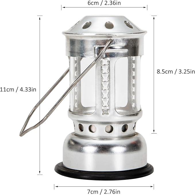 Drfeify Candle Camping Lantern, Aluminium Alloy Candle Lamp Night Fishing Hanging Flashlight Essential for Home, Outdoor, Emergency
