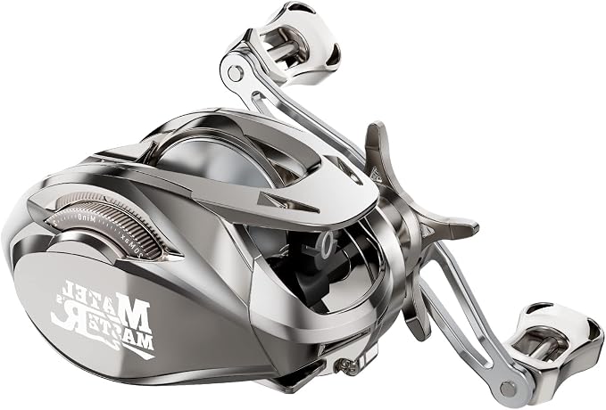 HAUT TON Matel Master Advanced Version Baitcaster reels,6.2:1Gear Ratio,5+1Ball Bearing,Bait clickers,12Lb Drag System Fishing Reels,for Saltwater,Freshwater