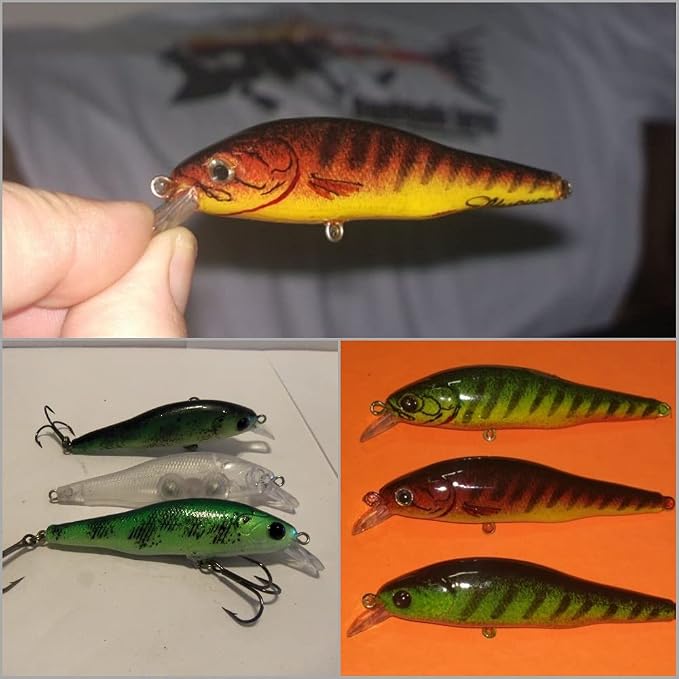 10 Blank Unpainted Minnow Crankbait Topwater Lipless Jerkbait Fishing Lures V3