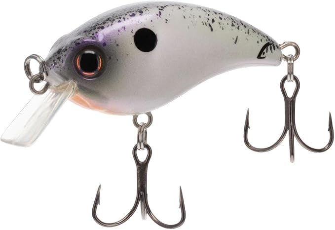 Bill Lewis ATV Squarebill Crankbait Fishing Lifelike Freshwater & Saltwater Lure 1.0 with Mustad Triple Grip Hooks, Purple NURPLE