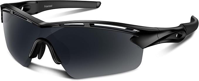 Rosemal Sports Sunglasses Polarized Cycling Sunglasses Running Driving Fishing Hiking for Men Women UV400 TAC TR90