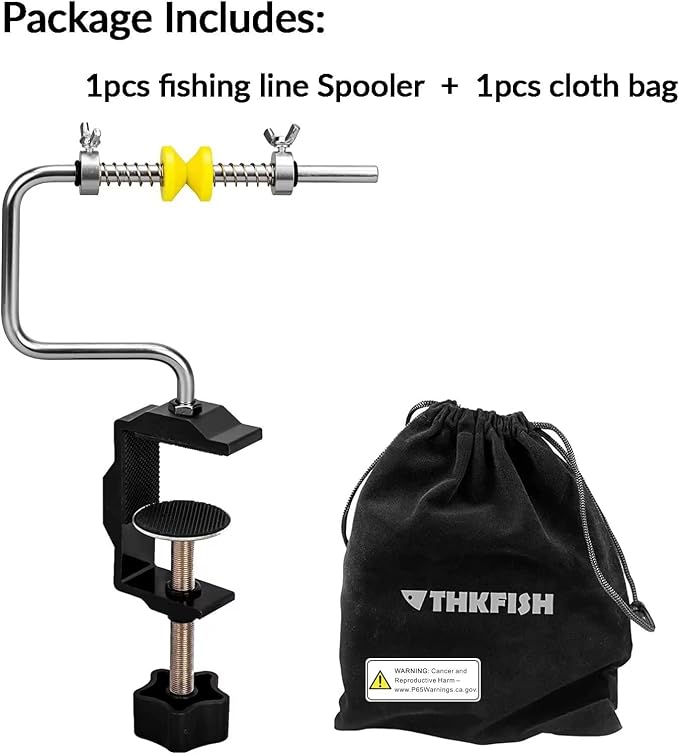 THKFISH Fishing Line Spooler Fishing Line Winder Spooler Fishing Accessories Adjustable Stable Portable Fishing Line Spooler/Fishing Line Remover