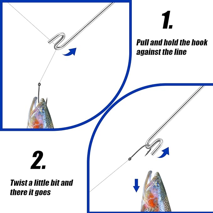 Sotiff 2 Pcs 12 in Stainless Steel Fish Hook Remover Tools Summer Fishing Hook Quick Removal Device Saltwater Dehooker Aluminum and Fish Dehooker for Fisherman