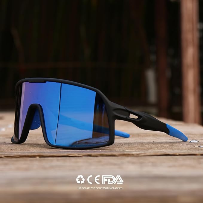 SEKKAF Polarized Sports Sunglasses for Men and Women Cycling Glasses UV Protection Goggles for Mountain Bike Running Fishing