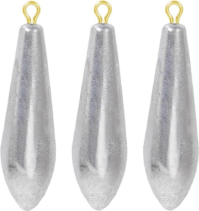 AMYSPORTS Drop Shot Fishing Weights Kit Lead Freshwater Fishing Sinkers Bass Casting Removable Fishing Weights Saltwater Streamlined