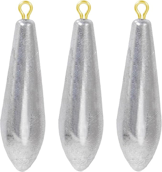 AMYSPORTS Drop Shot Fishing Weights Kit Lead Freshwater Fishing Sinkers Bass Casting Removable Fishing Weights Saltwater Streamlined