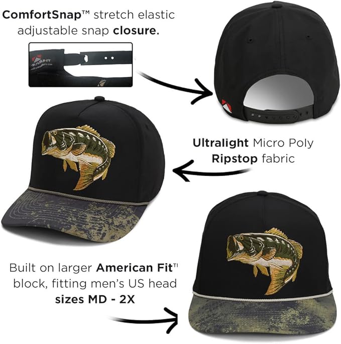 Paramount Outdoors Sporting Hat Collection for Men Hunting and Fishing Caps with ComfortSnap