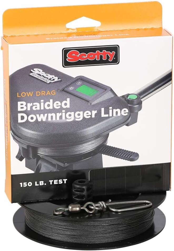 Scotty Low Drag Braided Downrigger Line, 150lb Test