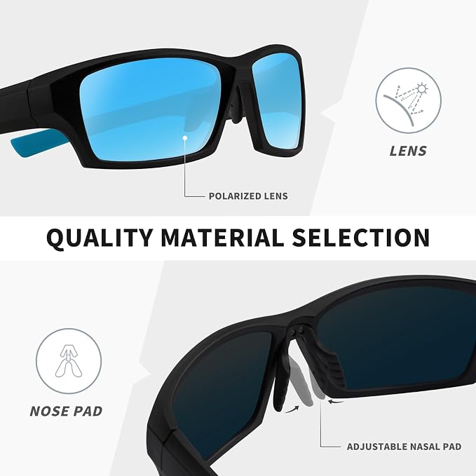 Polarized Sports Sunglasses for Men Women,Driving Fishing Cycling Mountain Bike Sunglasses UV400 Protection