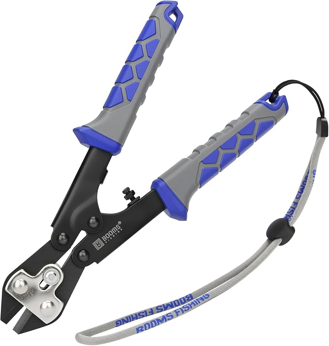 Booms Fishing Hook & Wire Cutter: Upgraded Handle, Cuts Thick Hooks & Bolts - XW43 8.8" Heavy-Duty Fishing Tool