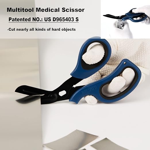 MEUUT 2 Pack Trauma Shears Panted Bandage Scissors for Left and Right Hand - Medical Supplies with 8 inch Heavy Duty Medical Scissors for EMT Workers Nurses