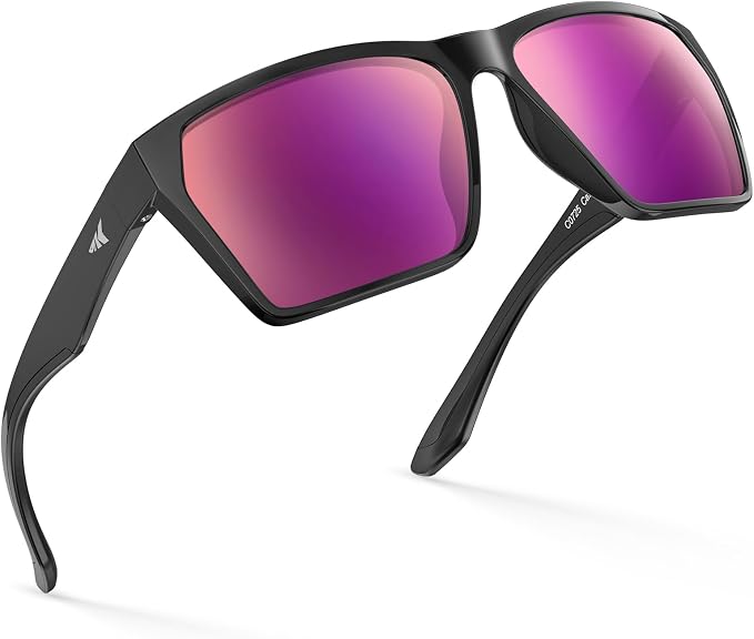 KastKing Beartrap Polarized Sports Fishing Sunglasses, With PuriVex Protective Lens Coating, Square Frame Design, Men Women