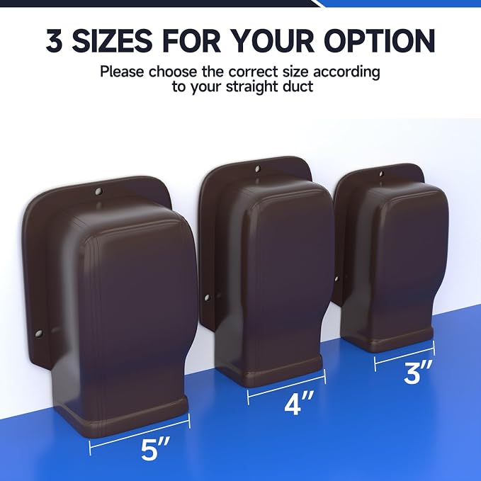 3'' Width Entry Wall Cover, PP Mini-Split Line Set Cover Accessories for Ductless Mini Split, Central AC and Heat Pumps, Brown