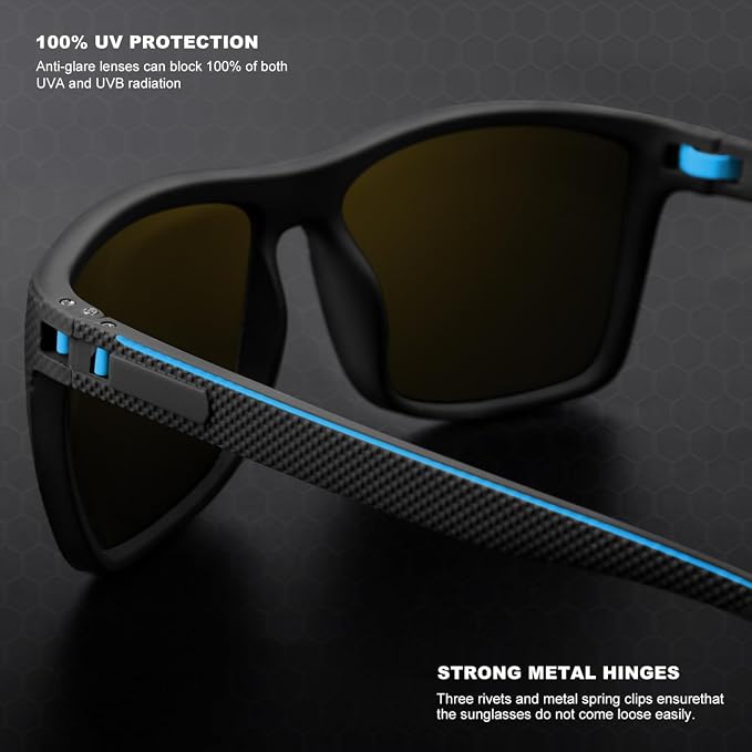 Polarized Sunglasses for Men, UV Protection Lightweight Sun Glasses for Driving Fishing Golf