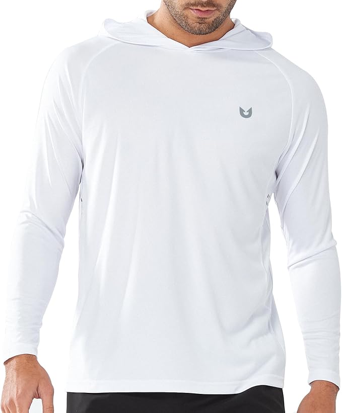 NORTHYARD Men's UPF 50+ Rash Guard Hoodie Long Sleeve Sun Protection Shirt Fishing Swim Beach Hiking Quick Dry Lightweight