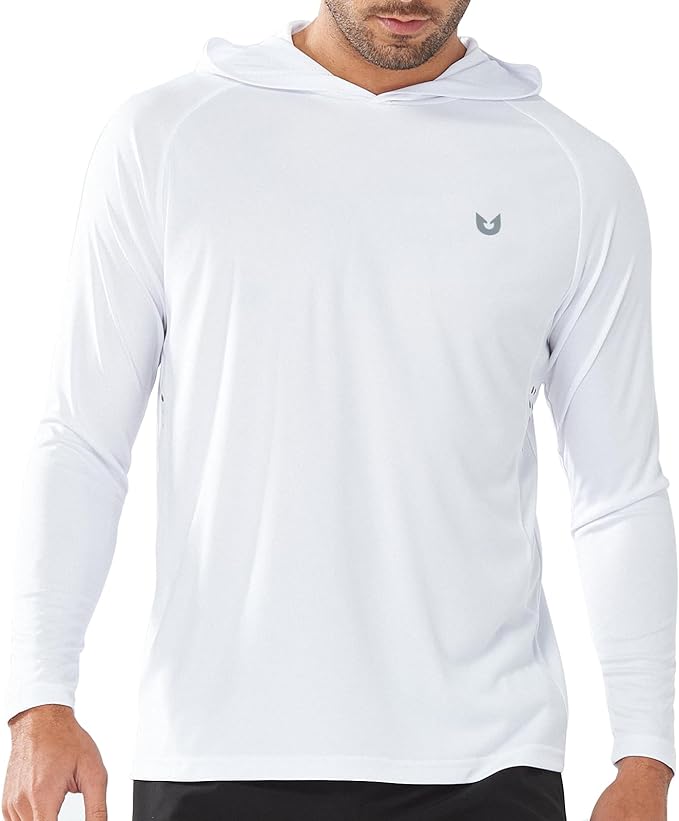 NORTHYARD Men's UPF 50+ Rash Guard Hoodie Long Sleeve Sun Protection Shirt Fishing Swim Beach Hiking Quick Dry Lightweight
