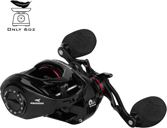 KastKing Spartacus II Baitcasting Fishing Reel, 6oz Ultralight Baitcaster Reel, Super Smooth with 17.6 LB Carbon Fiber Drag, 7.2:1 Gear Ratio, 39mm Palm Perfect Lower Profile Design