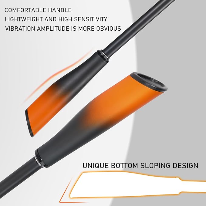 Sougayilang IM6 Graphite Fishing Rod – 2-Piece Casting & Spinning Rod, Stainless Steel Guides with Zirconium Rings, EVA & SuperPolymer Split Handle,Hook Keeper for Bass Walleye Pike