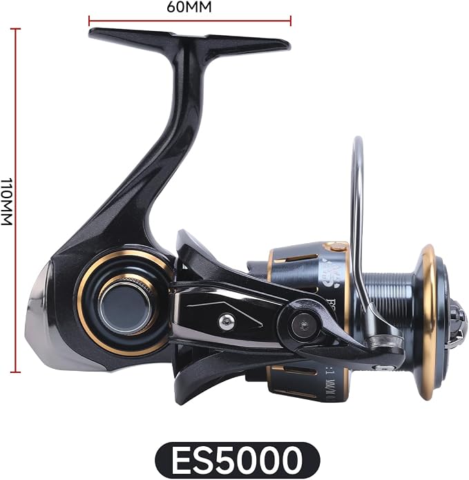 HAUT TON Dolphin Advance Edition Spinning Reel,5.2:1Gear Ratio,22LBS,5+1BB,Backlash Free Bearing,Sealed Drag System,Saltwater,Freshwater Fishing Reels