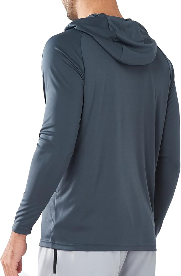 NORTHYARD Men's UPF 50+ Rash Guard Hoodie Long Sleeve Sun Protection Shirt Fishing Swim Beach Hiking Quick Dry Lightweight
