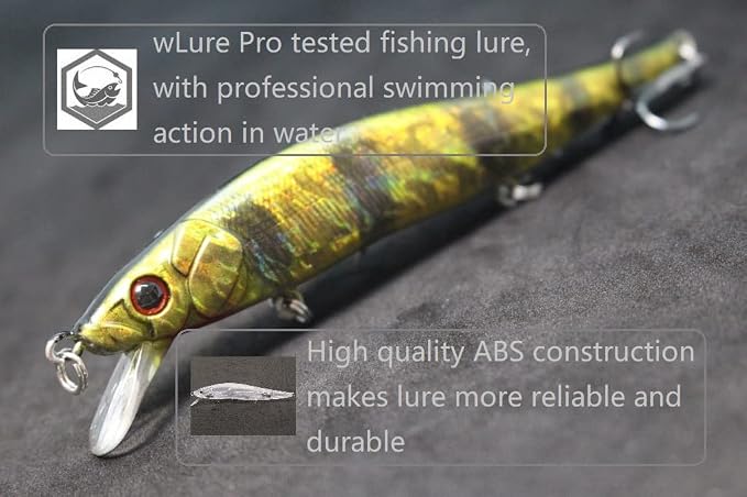 Minnow Crankbait for Bass Fishing Bass Lure Jerkbait Fishing Lures and Tackle Box