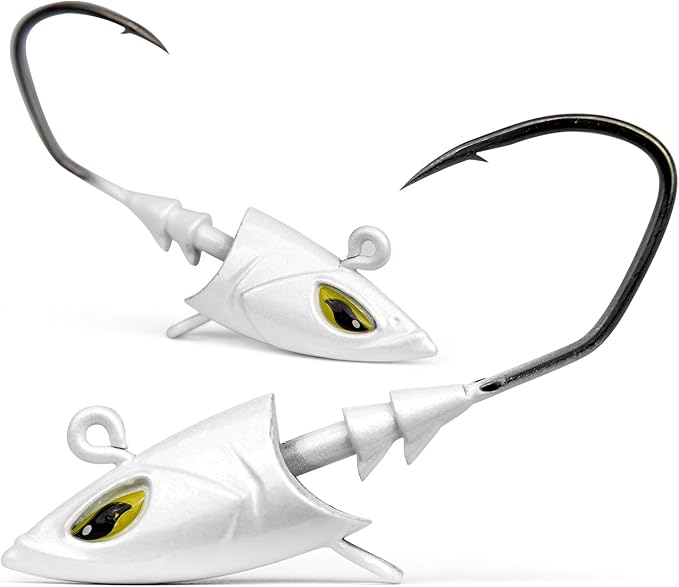 Saltwater Jig Head, Fish Eye Swimbait Jighead for Fishing Inshore/Offshore 1/2 3/4 1 1.5oz with 7/0 Hooks for Redfish, Stripper, Seabass etc.