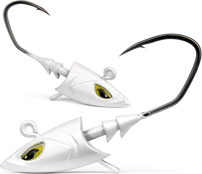 Saltwater Jig Head, Fish Eye Swimbait Jighead for Fishing Inshore/Offshore 1/2 3/4 1 1.5oz with 7/0 Hooks for Redfish, Stripper, Seabass etc.