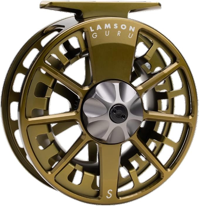 LAMSON | Guru S-Series -3+ Fly Fishing Reel | All-Water | Large Arbor, Fully CNC Machined/Anodized, Lightweight Durability