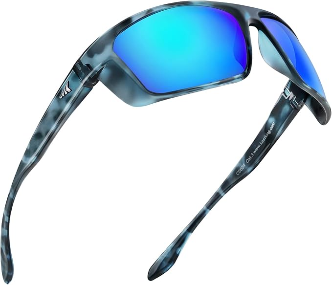 KastKing Huzzah Polarized Sport Sunglasses for Men and Women, Ideal for Driving Fishing Cycling and Running,UV Protection