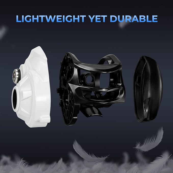 Fishdrops Luna Baitcasting Reels Lightweight & Smooth Design, 12.12 LB Max Drag, Classic Gear Ratio 6.3:1 Low Profile Bait Caster, Anti-Corrosion Baitcasting Fishing Reels