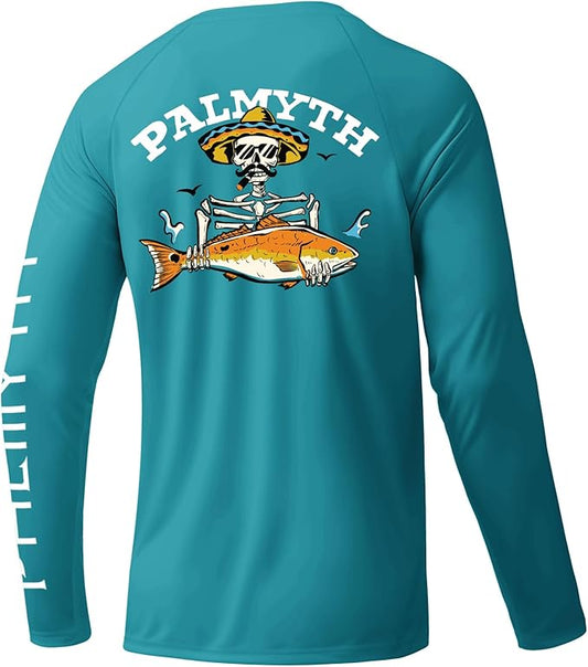 Palmyth Fishing Shirts for Men Long Sleeve UPF 50+ T Shirt Sun Protection Tee