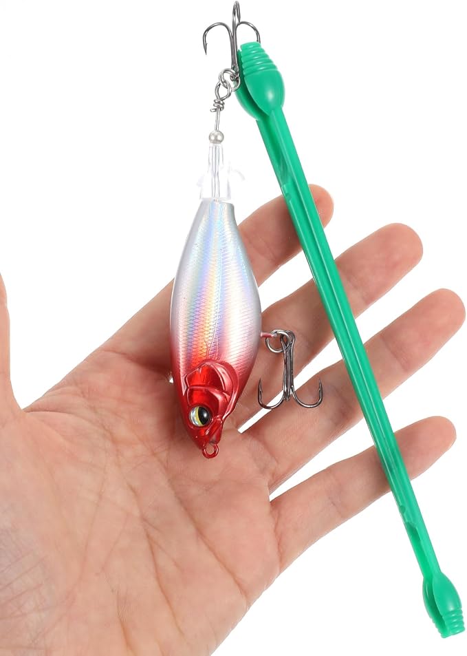 6 Pcs Fishing Hook Remover, Double-Head Design Fish Hook Remover Tool Fishing Gear Accessories (Red, Green, Yellow)