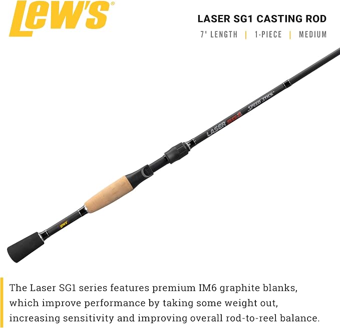 Lew's American Hero Tier 1 Casting Fishing Rod, HM50 Graphite Blank with Stainless Steel Guides, Split Grip EVA Handle, Multicam