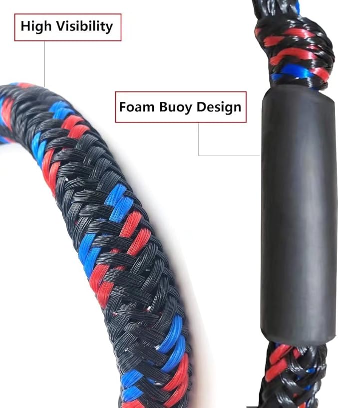 Bungee Dock Lines for Boat Shock Absorb Dock Tie Mooring Rope Boat Accessories 4-5.5 ft,4Pack (Black&Blue&red)